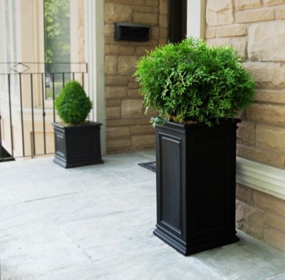 Image showing  Plastic Covington Square Pillar Self-Watering Planter