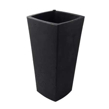 Algreen 0.45 cu Crete Square Curve 3.3 cu ft Self-Watering Plastic Planter Planters