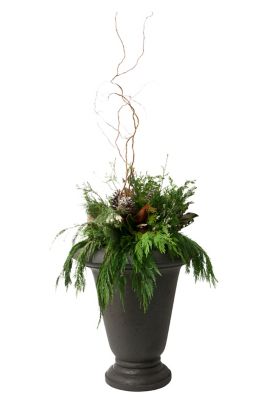 Image showing  Plastic Crete Urn Self-Watering Planter
