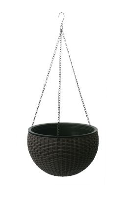 Image showing  Wicker Self-Watering Hanging Basket Planters, 2 pc.
