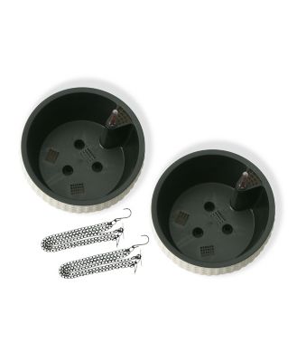 Image showing  Wicker Self-Watering Hanging Basket Planters, 2 pc.