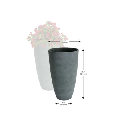 Algreen Plastic Acerra Curved Vase Planters, 2-Pack