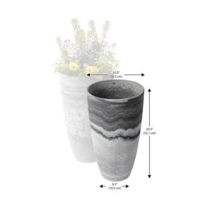 Image showing  Plastic Acerra Curved Vase Planters, 2-Pack