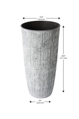 Image showing  Plastic Acerra White Bark Planter