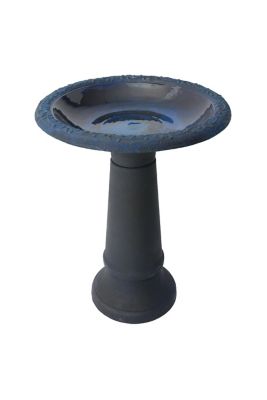 Algreen 20 in. x 25 in. Bird Bath, Blue