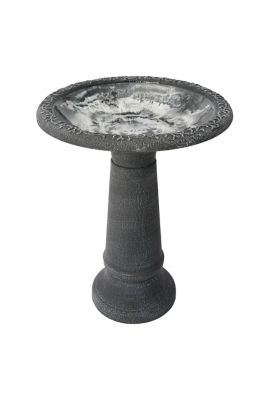 Algreen 20 in. x 25 in. Bird Bath, Gray