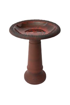 Algreen 20 in. x 25 in. Bird Bath, Red