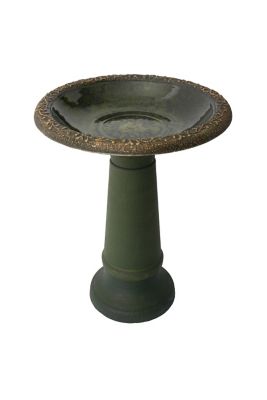 Algreen Birdbath, 20 in. W x 25 in. H, Green