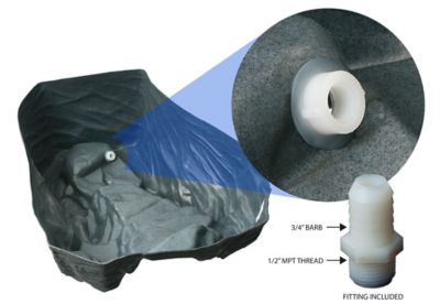 Image showing  Plastic Tranquility Decorative Pond Watercoarse with Threaded Fitting, Gray