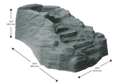 Image showing 5 th Algreen Plastic Tranquility Decorative Pond Watercoarse with Threaded Fitting, Gray