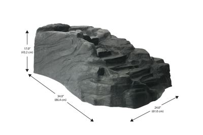 Image showing  Plastic Tranquility Decorative Pond Watercoarse with Threaded Fitting, Black