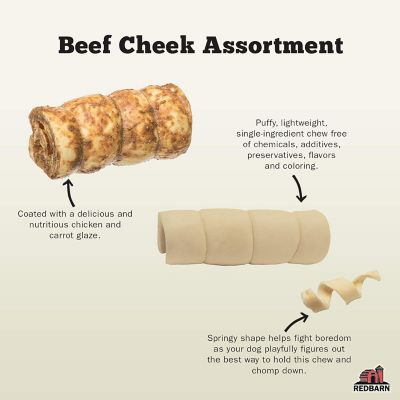 Image showing  Glazed Chicken and Carrots Flavor Beefcheek Roll Dog Chew Treats, 3 oz.