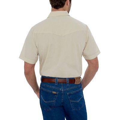 Image showing 1 th Ely Cattleman Men's Short-Sleeve Snap-Front Solid Western Shirt
