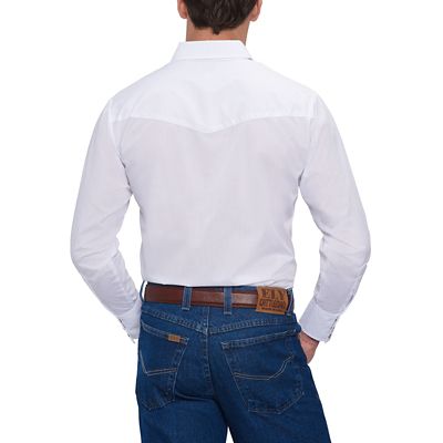 Image showing 1 th Ely Cattleman Men's Solid Western Long-Sleeve Snap-Front Shirt