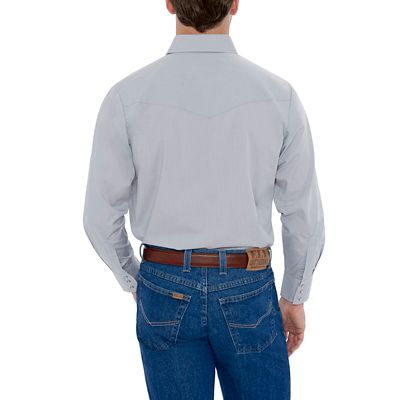 Image showing  Men's Solid Western Long-Sleeve Snap-Front Shirt