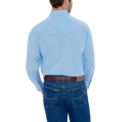 Image showing  Men's Solid Western Long-Sleeve Snap-Front Shirt