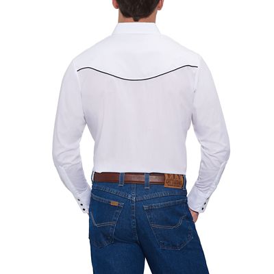 Image showing 1 th Ely Cattleman Men's Flying Eagle Embroidery Western Long-Sleeve Snap-Front Shirt