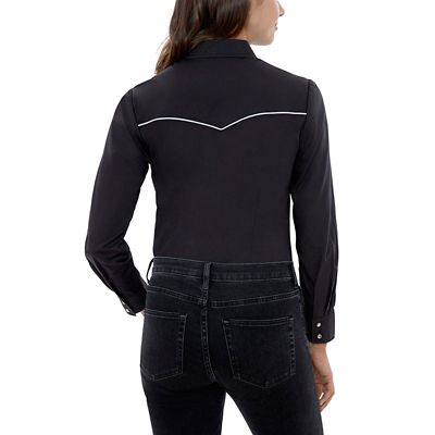 Image showing 1 th Ely Cattleman Women's Contrast Piped Western Long-Sleeve Snap-Front Shirt
