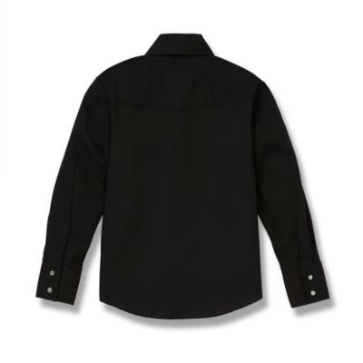 Image showing  Boys' Snap-Front Solid Collared Long-Sleeve Western Shirt