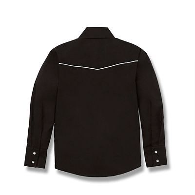 Image showing  Long-Sleeve Snap-Front Contrast Piping Western Shirt