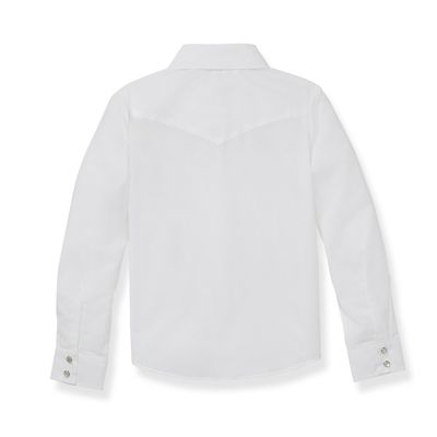 Image showing  Girls' Western Long-Sleeve Snap-Front Shirt, Solid White