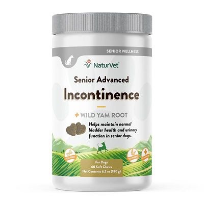 NaturVet Senior Advanced Incontinence Soft Chewable Supplements for Dogs, 60 ct.