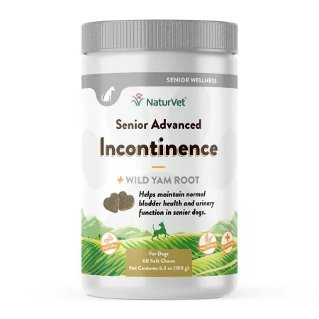 NaturVet Senior Advanced Incontinence Soft Chew Supplement for Dogs 60 ct Dog Vitamins