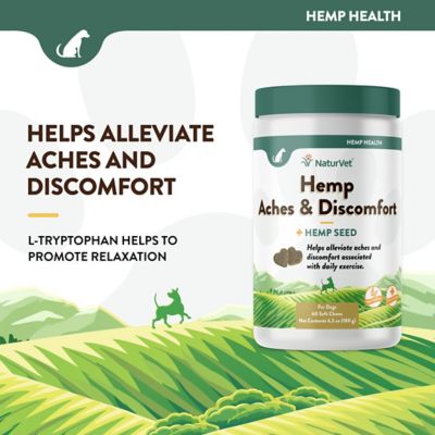 Image showing  Aches and Discomfort Hemp Soft Chewable Hip and Joint Supplement for Dogs, 0.55 lb., 60 ct.