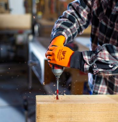 Image showing  Men's Polyester Ultimate Gripper PU-Coated Work Gloves, Large, 3 Pair