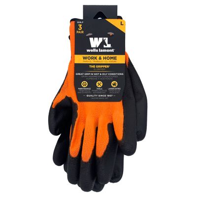 Construction Builders Sca Orange latex grip Safety Protective Work Gloves|M-2XL 