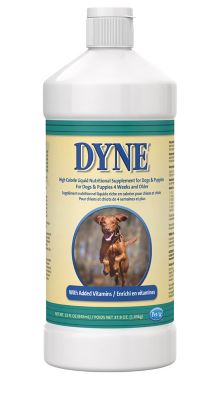 Dyne High Calorie Liquid Nutritional Supplement for Dogs, Multivitamins for Weight Gain, Recovery, Nursing, 32 oz. Supplement we put on our dry dog food for our large breed Livestock Guardians and also our very active Border Collies