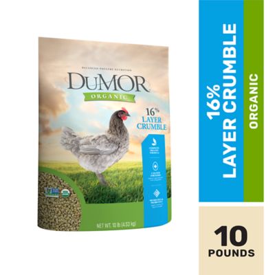 DuMOR Organic 16% Layer Crumbled Chicken Feed, 10 lb. Bag