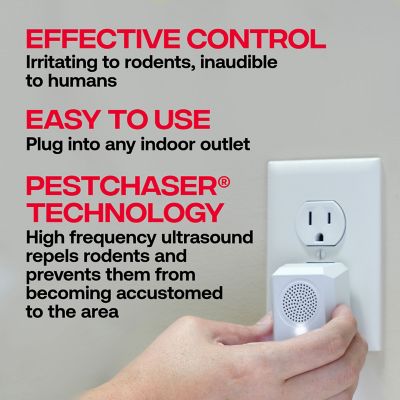 Image showing  PestChaser Rodent Repellent with Nightlight and Extra Outlet, 2-Pack