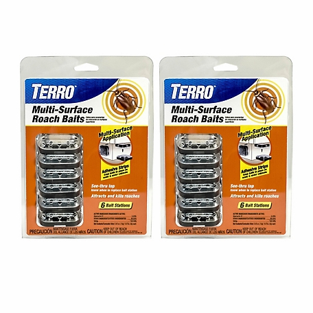 TERRO Multi-Surface Roach Baits, 2-Pack