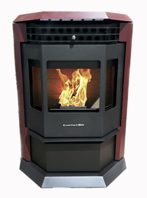 ComfortBilt HP22 Pellet Stove, 2,800 sq. ft., 55 lb. Hopper Capacity, Burgundy