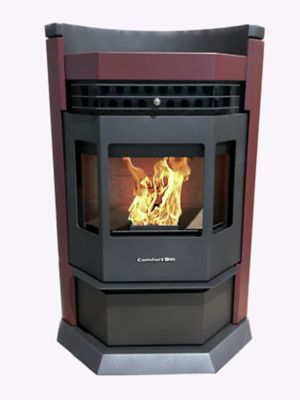 ComfortBilt HP22N Pellet Stove, 2,800 sq. ft., 80 lb. Hopper Capacity, Burgundy