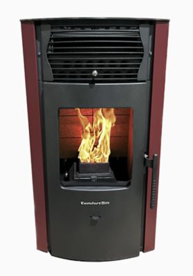 ComfortBilt HP50S Pellet Stove, 2,200 sq. ft., 47 lb. Hopper Capacity, Burgundy