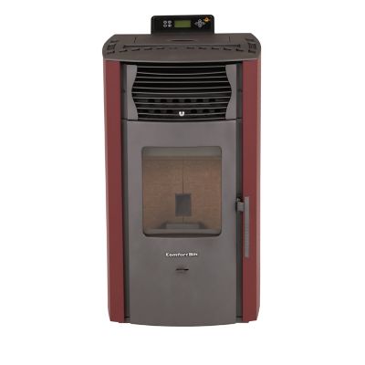 Image showing  2200 sq. ft. HP50S Pellet Stove, 47 lb. Hopper Size, Burgundy, HP50S-BURGUNDY