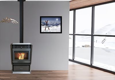 Image showing 7 th ComfortBilt 2800 sq. ft. HP61 Charcoal Pellet Stove, 51 lb. Hopper Size, HP61-CHARCOAL