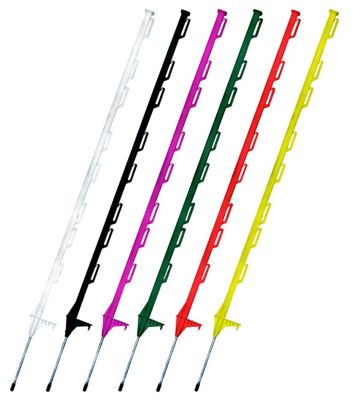 Image showing  48 in. Electric Fence Step-In Poly Posts, Black 50 pack