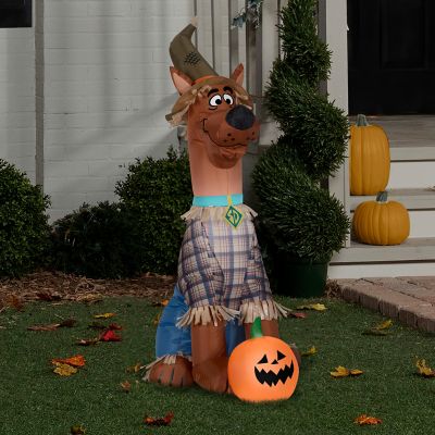 Image showing  4 ft. Airblown Inflatable Scooby as Scarecrow