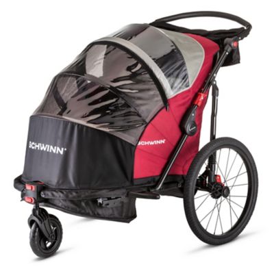 Schwinn Joyrider Double Child Bicycle Trailer with Stroller