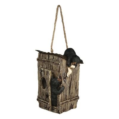 River's Edge Products Bears in Outhouse Birdhouse