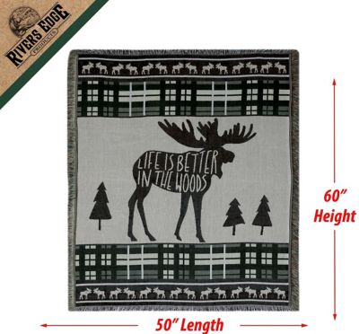 Image showing  Moose Tapestry Throw Blanket, 50 x 60 in.