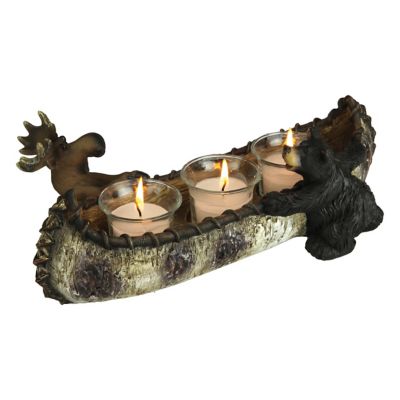 River's Edge Products Bear and Moose Candle Holder, 685