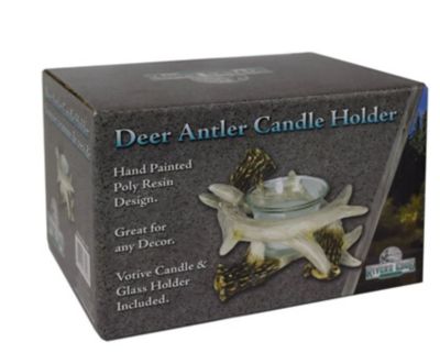 Image showing  9 in. Deer Antler Candle Holder