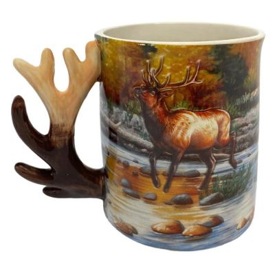 Image showing  3D 15 oz. Elk Scene Ceramic Mug