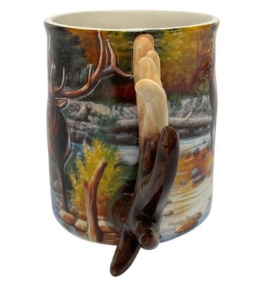 Image showing  3D 15 oz. Elk Scene Ceramic Mug