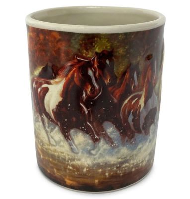 Image showing  3D 15 oz. Horse Scene Ceramic Mug