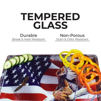 Image showing  12 in. x 16 in. American Flag Cutting Board